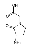 1-Pyrrolidineaceticacid,3-amino-2-oxo-,(3S)-(9CI) structure