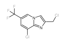 8-氯-2-氯甲基-6-三氟甲基咪唑并[1,2-a]吡啶结构式