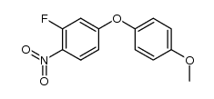 4-(4-methoxyphenoxy)-2-fluoro-nitrobenzene结构式