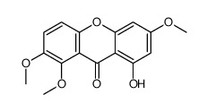 1-Hydroxy-3,7,8-trimethoxy-9H-xanthene-9-one结构式