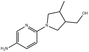 (1-(5-aminopyridin-2-yl)-4-methylpyrrolidin-3-yl)methanol结构式