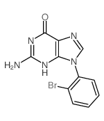 2-amino-9-(2-bromophenyl)-3H-purin-6-one structure