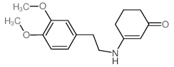 3-[2-(3,4-dimethoxyphenyl)ethylamino]cyclohex-2-en-1-one结构式