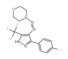 Morpholine,4-[2-[3-(4-chlorophenyl)-5-(trifluoromethyl)-1H-pyrazol-4-yl]diazenyl]-结构式