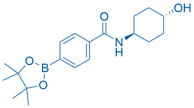 N-((trans-4-Hydroxycyclohexyl)-4-(4,4,5,5-tetramethyl-1,3,2-dioxaborolan-2-yl)benzamide structure