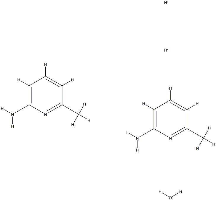 2-Pyridinamine,6-methyl-,conjugatemonoacid,hydrate(2:1)(9CI)结构式