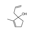 2-methyl-1-prop-2-enylcyclopent-2-en-1-ol结构式