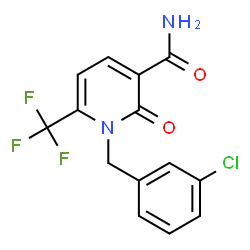 1-(3-Chlorobenzyl)-2-oxo-6-(trifluoromethyl)-1,2-dihydro-3-pyridinecarboxamide structure