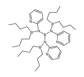 B{N(B(n-C4H9)2)(2-C5H4N)}3 Structure