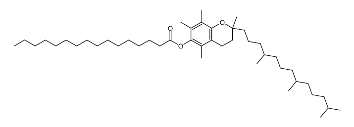 3,4-dihydro-2,5,7,8-tetramethyl-2-(4,8,12-trimethyltridecyl)-2H-1-benzopyran-6-yl hexadecanoate结构式