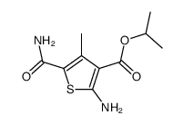 2-AMINO-5-CARBAMOYL-4-METHYL-THIOPHENE-3-CARBOXYLIC ACID ISOPROPYL ESTER Structure