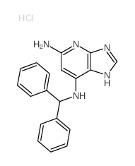 3H-Imidazo[4,5-b]pyridine-5,7-diamine,N7-(diphenylmethyl)-, hydrochloride (1:1)结构式