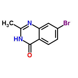 7-溴-2-甲基-3H-喹唑啉-4-酮结构式