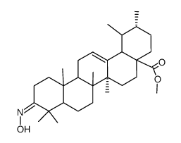 3-hydroxyimino-urs-12-en-28-oic acid methyl ester Structure