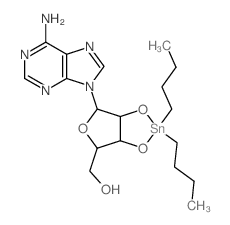 2-(6-aminopurin-9-yl)-5-(hydroxymethyl)oxolane-3,4-diol; dibutyltin picture