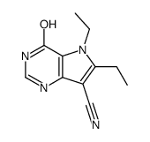 5,6-Diethyl-4-oxo-4,5-dihydro-1H-pyrrolo[3,2-d]pyrimidine-7-carbo nitrile Structure