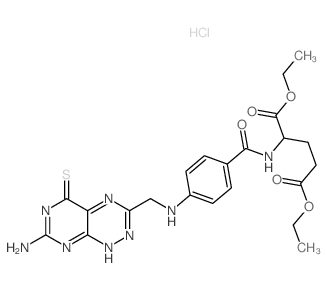 diethyl 2-[[4-[(9-amino-7-sulfanylidene-2,3,5,8,10-pentazabicyclo[4.4.0]deca-2,4,8,11-tetraen-4-yl)methylamino]benzoyl]amino]pentanedioate结构式