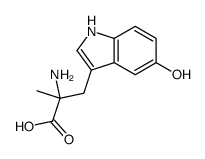 5-Hydroxy-α-methyl-L-tryptoph结构式