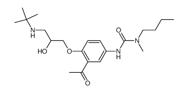 3-[3-Acetyl-4-(3-tert-butylamino-2-hydroxy-propoxy)-phenyl]-1-butyl-1-methyl-urea Structure