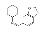 1-(1,3-benzodioxol-5-yl)-N-cyclohexylmethanimine结构式