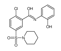 2-chloro-N-(2-hydroxyphenyl)-5-piperidin-1-ylsulfonylbenzamide Structure