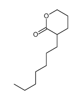 3-heptyltetrahydro-2H-pyran-2-one structure