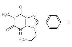 8-(4-chlorophenyl)-1-methyl-9-propyl-3H-purine-2,6-dione Structure