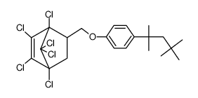 1,2,3,4,7,7-Hexachloro-5-[4-(1,1,3,3-tetramethyl-butyl)-phenoxymethyl]-bicyclo[2.2.1]hept-2-ene结构式