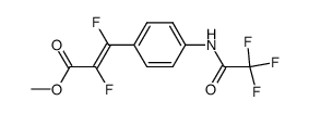 methyl (E)-2,3-difluoro-3-(4-(2,2,2-trifluoroacetamido)phenyl)acrylate结构式