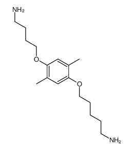 5-[4-(4-aminobutoxy)-2,5-dimethylphenoxy]pentan-1-amine结构式