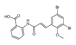 3,5-Dibrom-2-methoxy-zimtsaeure-<2-carboxy-anilid> Structure