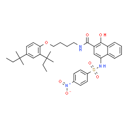 N-[4-[2,4-Bis(1,1-dimethylpropyl)phenoxy]butyl]-1-hydroxy-4-[[(4-nitrophenyl)sulfonyl]amino]-2-naphthalenecarboxamide Structure