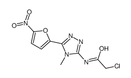 2-chloro-N-[4-methyl-5-(5-nitrofuran-2-yl)-1,2,4-triazol-3-yl]acetamide结构式