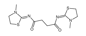 N,N'-bis(3-methyl-1,3-thiazolidin-2-ylidene)butanediamide结构式