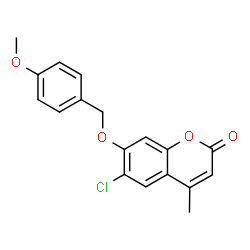 6-chloro-7-[(4-methoxyphenyl)methoxy]-4-methylchromen-2-one结构式