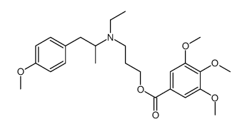 3,4,5-Trimethoxybenzoic acid 3-[ethyl(4-methoxy-α-methylphenethyl)amino]propyl ester结构式