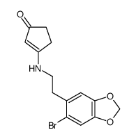 N-(3-oxo-1-cyclopentenyl)-2-(2-bromo-4,5-methylenedioxyphenyl)ethanamine Structure