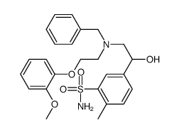 5-[2-[N-Benzyl-2-(2-methoxyphenoxy)ethylamino]-1-hydroxyethyl]-2-methylbenzenesulfonamide structure