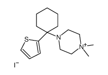 1,1-dimethyl-4-(1-thiophen-2-ylcyclohexyl)piperazin-1-ium,iodide Structure