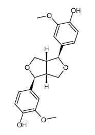 4,4'-[六氢呋喃并[3,4-c]呋喃-1,4-二基]双(2-甲氧基苯酚)结构式