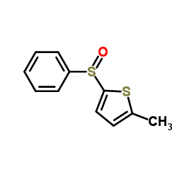 Thiophene, 2-methyl-5-(phenylsulfinyl)- (9CI) structure