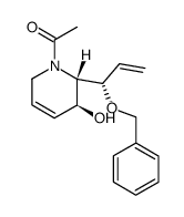 1-((2S,3S)-2-((S)-1-(benzyloxy)allyl)-3-hydroxy-3,6-dihydropyridin-1(2H)-yl)ethan-1-one结构式