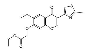 ethyl 2-[6-ethyl-3-(2-methyl-1,3-thiazol-4-yl)-4-oxochromen-7-yl]oxyacetate结构式