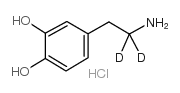 2-(3,4-dihydroxyphenyl)ethyl-1,1-d2-amine hcl Structure