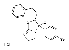 3-(4-bromophenyl)-2-(2-phenylethyl)-5,6-dihydro-2H-imidazo[2,1-b][1,3]thiazol-3-ol,hydrochloride结构式