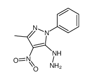 1-(3-methyl-4-nitro-1-phenyl-1H-pyrazol-5-yl)hydrazine Structure