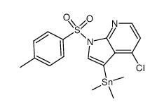 4-chloro-1-[(4-methylphenyl)sulfonyl]-3-(trimethylstannyl)-1H-pyrrolo[2,3-b]pyridine结构式