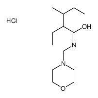 2-ethyl-3-methyl-N-(morpholin-4-ylmethyl)pentanamide,hydrochloride结构式