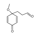 3-(1-methoxy-4-oxocyclohexa-2,5-dien-1-yl)propanal结构式