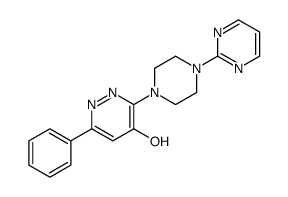 6-phenyl-3-(4-pyrimidin-2-ylpiperazin-1-yl)-1H-pyridazin-4-one结构式